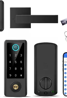 Fingerprint Door Lock for Front Door with Handle Set