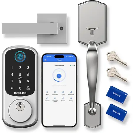 Fingerprint Handle Set with Smart Lock and Keypad
