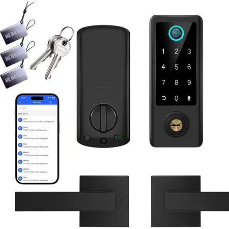 Smart Fingerprint Door Lock with Handle Set